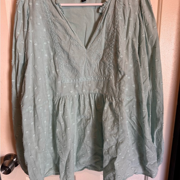 torrid Tops - Torrid Light Mint Lace Blouse